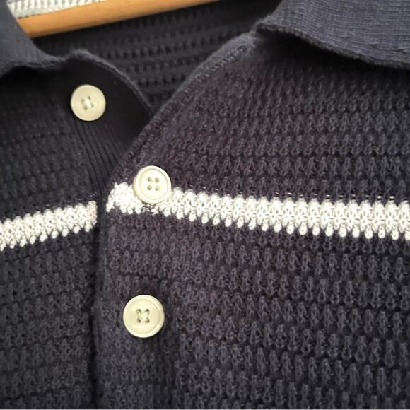 Old Navy Men’s Short Sleeve Sweater Button Polo Navy Stripe XXL Tall, NWOT - Picture 7 of 7